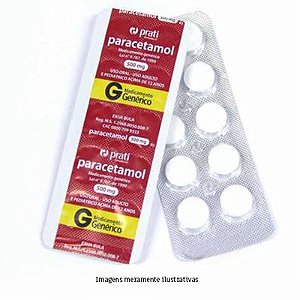 PARACETAMOL 500MG CARTELA C/10 COMPRIMIDOS (PRATI)