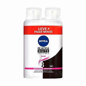 NIVEA ANTITRANSPIRANTE AEROSOL LEVE+PAGUE-  150ML - BLACK & WHITE INVISIBLE CLEAR