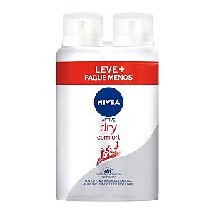 NIVEA ANTITRANSPIRANTE AEROSOL LEVE+PAGUE-  150ML - ACTIVE DRY COMFORT