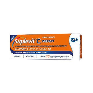 SUPLEVIT C PREVENT 1G. CX.C/10 COMP.EFERV. SB. LARANJA