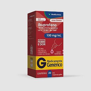 IBUPROFENO 100MG/ML FR.C/20ML SB.MORANGO (MEDQUIMICA)
