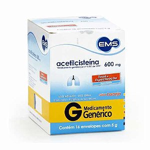 ACETILCISTEINA 600MG/ENV C/16 ENV.5G. (EMS)