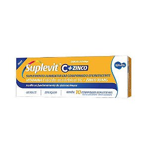 SUPLEVIT C + ZINCO C/10 COMP.EFERV. SB.LARANJA