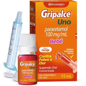 PARACETAMOL GRIPALCE UNO BEBÊ 100MG/ML 15ML SB.CEREJA VALIDADE 04/24