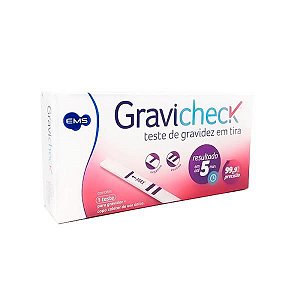 GRAVICHECK TESTE GRAVIDEZ  EM TIRA (EMS)