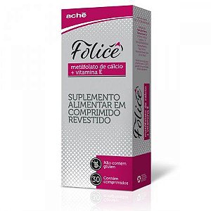 METILFOLATO FOLICÊ SUPLEMENTO CÁLCIO E VIT.E C/30 COMPRIMIDOS