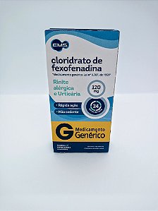 CLORIDRATO DE FEXOFENADINA 120MG CX.C/10 COMP.REVEST. (EMS)
