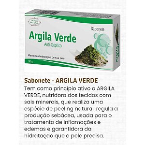 SABONETE ARGILA VERDE 90G LIANDA NATURAL