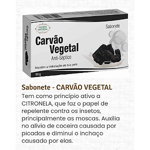 SABONETE CARVÃO VEGETAL 90G LIANDA NATURAL