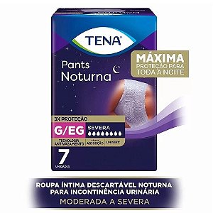 FRALDA TENA PANTS NOTURNA G/EGC/7 UNIDADES