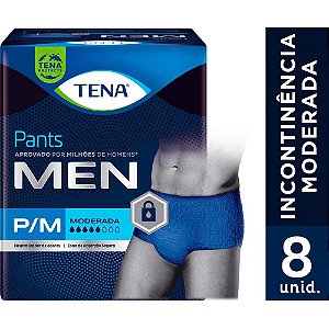 FRALDA TENA PANTS MEN P/M C/8 UNIDADES