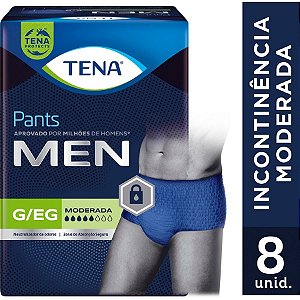 FRALDA TENA PANTS MEN G/EG C/8 UNIDADES