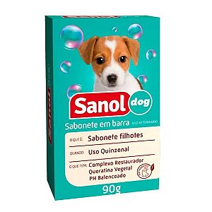 SANOL DOG SABONETE EM BARRA P/FILHOTES 90G.
