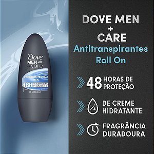 DOVE MEN CARE ANTITRANSPIRANTE ROLL-ON 50ML - PROTEÇÃO TOTAL