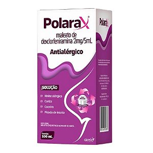 POLARAX 2MG/5ML XAROPE FR.C/100ML SB.MORANGO DEXCLORFENIRAMINA