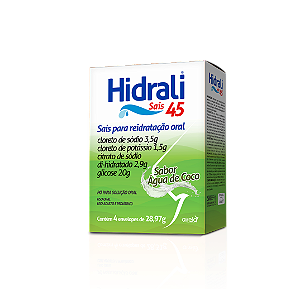 HIDRALI SAIS 45 CX.C/4 ENVELOPES 28,97G. SB.ÁGUA DE COCO