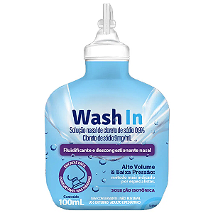 WASH IN LAVAGEM NASAL FR.C/100ML ADV CLORETO SÓDIO