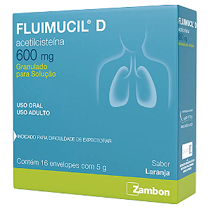 ACETILCISTEINA FLUIMUCIL D 600MG CX.C/16 ENVELOPES DE 5G. SB.LARANJA
