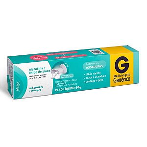 NISTATINA+ÓXIDO DE ZINCO 100.000UI+200MG/G 60G. CR.ASSADURA (MEDLEY)