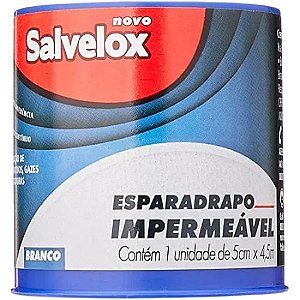 ESPARADRAPO IMPERMEÁVEL SALVELOX 5CM X 4,5M BRANCO