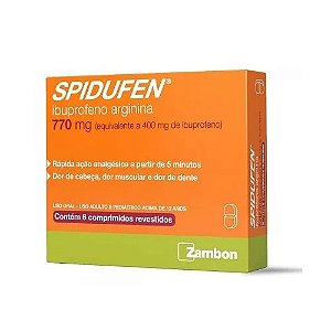SPIDUFEN 770MG (400MG) CX.C/6 COMPRIMIDOS REVESTIDOS