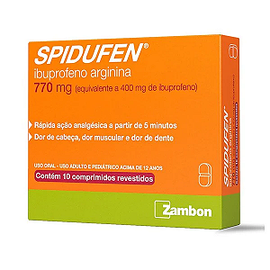 SPIDUFEN 770MG (400MG) CX.C/12 COMPRIMIDOS REVESTIDOS