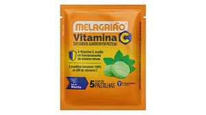 MELAGRIÃO VITAMINA C PASTILHAS C/5 UNIDADES SB.MENTA