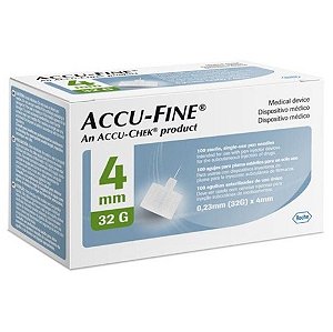 ACCU-CHEK ACCU-FINE PRODUCT 32G 4MM CX.C/100 UNIDADES