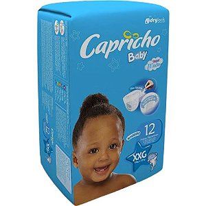 FRALDA CAPRICHO BABY TAMANHO XXG C/12 UNIDADES