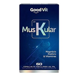 MUSKULAR SUPLEMENTO ALIMENTAR GOODVIT C/60 CÁPSULAS ( MAGNESIO FOSFORO )