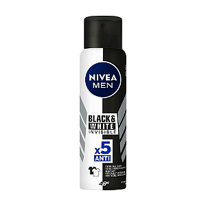 NIVEA MEN DESODORANTE AEROSOL 150ML - BLACK & WHITE INVISIBLE 5X ANTI