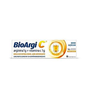 BIOARGI C SUPLEMENTO ALIMENTAR EM COMPRIMIDO EFERVESCENTE C/16 UNIDADES SB.LARANJA