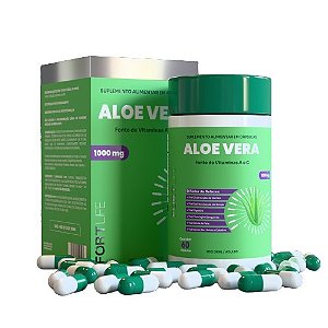 ALOE VERA ( BABOSA ) 1000MG C/60 CÁPSULAS FORTLIFE EXCLUSIVO