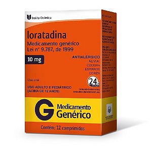LORATADINA 10MG C/12 XOMPRIMIDOS ( UNIÃO QUÍMICA )