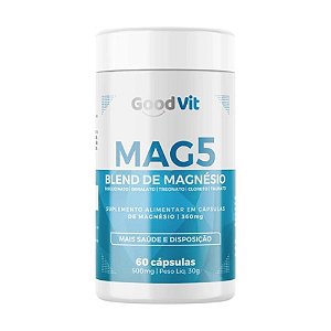 MAG5 BLEND MAGNÉSIO GOODVIT C/60 CÁPSULAS