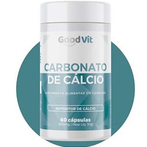 CARBONATO DE CÁLCIO 500MG GOODVIT C/60 CÁPSULAS