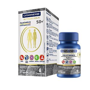 CATARINENSE NUTRIÇÃO MULTI 50+ POLIVITAMÍNICO C/60 CÁPSULAS