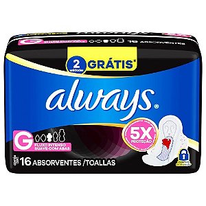 ALWAYS NORTUNO COBERTURA SUAVE C/ABAS C/16 ABSORVENTES