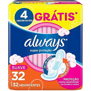 ALWAYS ABSORVENTE COB.SUAVE C/ABAS C/32 UNIDADES