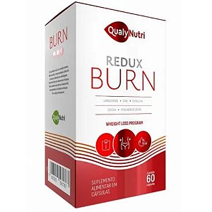 REDUX BURN 600MG SUPLEMENTO ALIMENTAR QUALYNUTRI C/60 CÁPSULAS