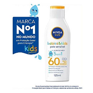 NIVEA SUN BABIES & KIDS PELE SENSÍVEL 5EM1 FPS60 C/125ML