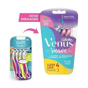 GILLETTE VENUS SUAVE C/4 APARELHOS