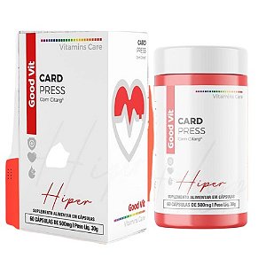 GOODVIT CARD PRESS HIPER C/CITARG SUPLEMENTO ALIMENTAR C/60 CÁPSULAS