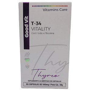 GOODVIT T-34 VITALITY THYREO SUPLEMENTO ALIMENTAR C/60 CÁPSULAS