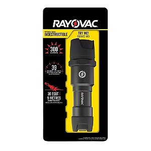 LANTERNA RAYOVAC INDESTRUTÍVEL 300 LUMENS ATÉ 39H.