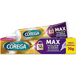 COREGA ULTRA MAX FIXAÇÃO+BLOQUEIO 70G.