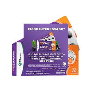 NOINTOX 250MG C/20 COMPRIMIDOS CARVÃO VEGETAL ATIVADO