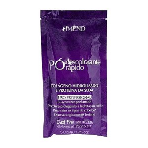 AMEND PÓ DESCOLORANTE RÁPIDO 50G. COLÁGENO HIDROLISADO E PROTEÍNA DA SEDA
