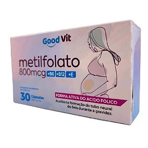 METILFOLATO 800MCG +B6+B12+VIT.E GOODVIT C/30 CÁPSULAS