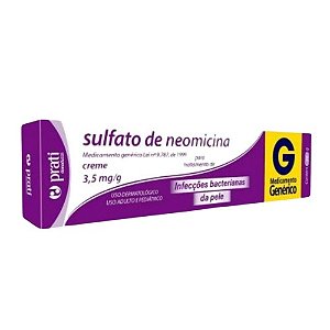 SULFATO DE NEOMICINA 3,5MG/G CREME C/20G. ( PRATI )